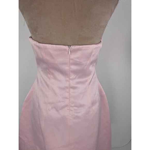 NWT Commense Satin Sleeveless Mini Dress Pink Sz M Formal Feminine Coquette - Picture 5 of 11